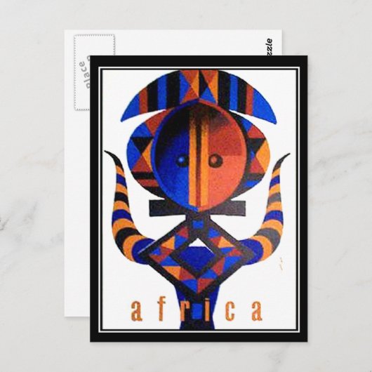 アフリカのはがき ポストカード (正面/裏面)