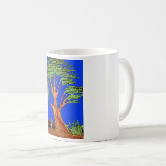 アフリカのアカシア美しい:セレンゲティ。 コーヒーマグカップ (正面右)