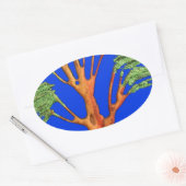 アフリカのアカシア美しい:セレンゲティ。 楕円形シール (封筒)