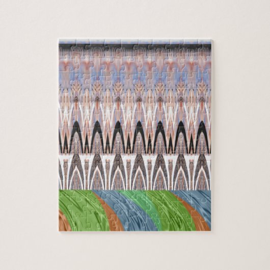 アフリカのアジアのパタ伝統的ーン ジグソーパズル (縦)