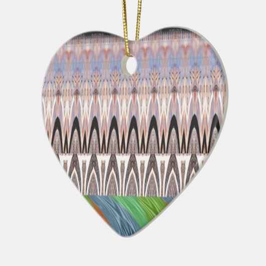 アフリカのアジアのパタ伝統的ーン セラミックオーナメント (左)