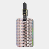 アフリカのアジアのパタ伝統的ーン ラゲッジタグ (正面縦)