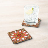 アフリカのアジア伝統的のエッジパターン コースター (右側)