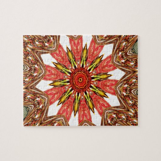 アフリカのアジア伝統的のエッジパターン ジグソーパズル (横)