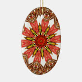 アフリカのアジア伝統的のエッジパターン セラミックオーナメント (右)