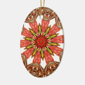 アフリカのアジア伝統的のエッジパターン セラミックオーナメント (左)