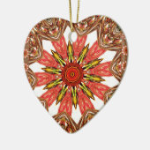 アフリカのアジア伝統的のエッジパターン セラミックオーナメント (左)