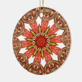 アフリカのアジア伝統的のエッジパターン セラミックオーナメント (左)