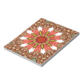 アフリカのアジア伝統的のエッジパターン ノートパッド (回転)