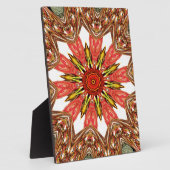 アフリカのアジア伝統的のエッジパターン フォトプラーク (側面)