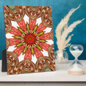 アフリカのアジア伝統的のエッジパターン フォトプラーク (側面)