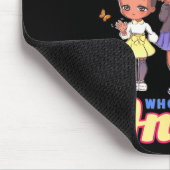 アフリカのアメリカのアニメかわいいを愛する女の子 マウスパッド (コーナー)