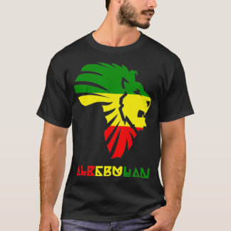 アフリカのアルケブ誇りを持ったランのアフリカライオンの地男性へ図 Tシャツ
