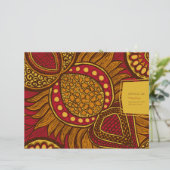 アフリカのアンカラレッド金ゴールドフローラプログラムカバー (スタンド正面)