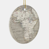アフリカのオーナメントのヴィンテージの地図 セラミックオーナメント (右)