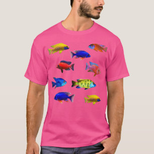 アフリカのカチフタ孔雀カチフタHaps水族館Fis Tシャツ