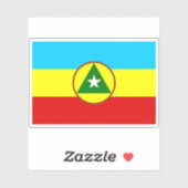 アフリカのカビンダ国旗（FLEC提案） シール (シート)