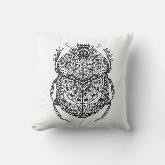 アフリカのカブトムシZendoodle クッション (正面)