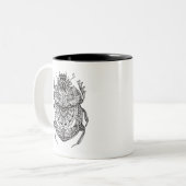 アフリカのカブトムシZendoodle ツートーンマグカップ (正面左)