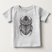 アフリカのカブトムシZendoodle ベビーTシャツ (正面)