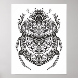 アフリカのカブトムシZendoodle 2 ポスター