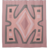 アフリカのカラフルモダンパターン シャワーカーテン (正面)