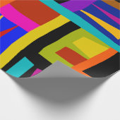 アフリカのカラフル地図の折り返し紙 ラッピングペーパー (角)