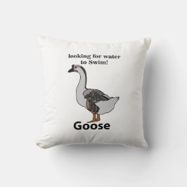 アフリカのガチョウを泳ぐために水を探しているガチョウ クッション