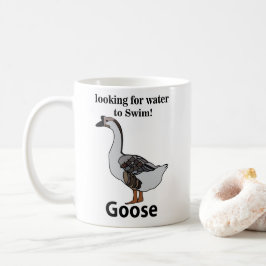 アフリカのガチョウを泳ぐために水を探しているガチョウ コーヒーマグカップ