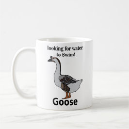 アフリカのガチョウを泳ぐために水を探しているガチョウ コーヒーマグカップ