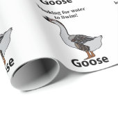 アフリカのガチョウを泳ぐために水を探しているガチョウ ラッピングペーパー (ロールコーナー)