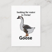 アフリカのガチョウを泳ぐために水を探しているガチョウ 名刺 (正面)