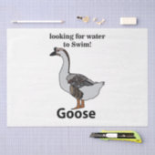 アフリカのガチョウを泳ぐために水を探しているガチョウ 薄葉紙 (クラフト)