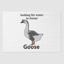 アフリカのガチョウを泳ぐために水を探しているガチョウ 薄葉紙