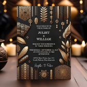 アフリカのガーナ・ブラウン・ナイジェリア伝統的として結婚 マグネット招待状