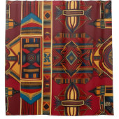 アフリカのキャンバス シャワーカーテン (正面)