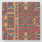 アフリカのキャンバス ストーンコースター (正面)