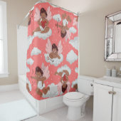 アフリカのキューピッドブラックケルビエンジェルバレンタイン シャワーカーテン (インサイチュ)