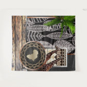 アフリカのキリンのグラフィックアート タペストリー (正面(横))