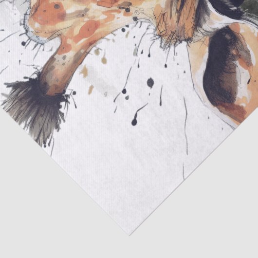 アフリカのキリン風刺画サファおもしろいリ 薄葉紙 (詳細)