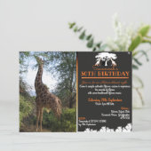 アフリカのキリン パーティー招待状 招待状 (スタンド正面)