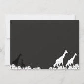 アフリカのキリン パーティー招待状 招待状 (裏面)