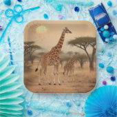 アフリカのキリン ペーパープレート (パーティー)