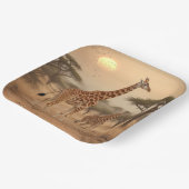 アフリカのキリン ペーパープレート (傾斜あり)