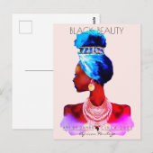 アフリカのクイーンヘッドラップナチュラルヘア ポストカード (正面/裏面)