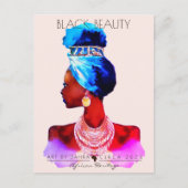 アフリカのクイーンヘッドラップナチュラルヘア ポストカード (正面)