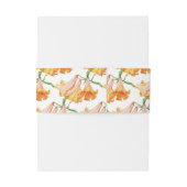 アフリカのクイーンユリのオレンジ色のピンクのアートパターン（の模様が）ある 招待状ベリーバンド (裏面例)