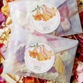 アフリカのクイーンユリのオレンジ色のピンクのフローラアート結婚ズ ラウンドシール