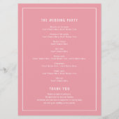 アフリカのクイーンユリのオレンジ色結婚の水色 プログラム (裏面)