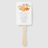 アフリカのクイーンリリー水彩結婚式プログラム ハンドファン (正面)